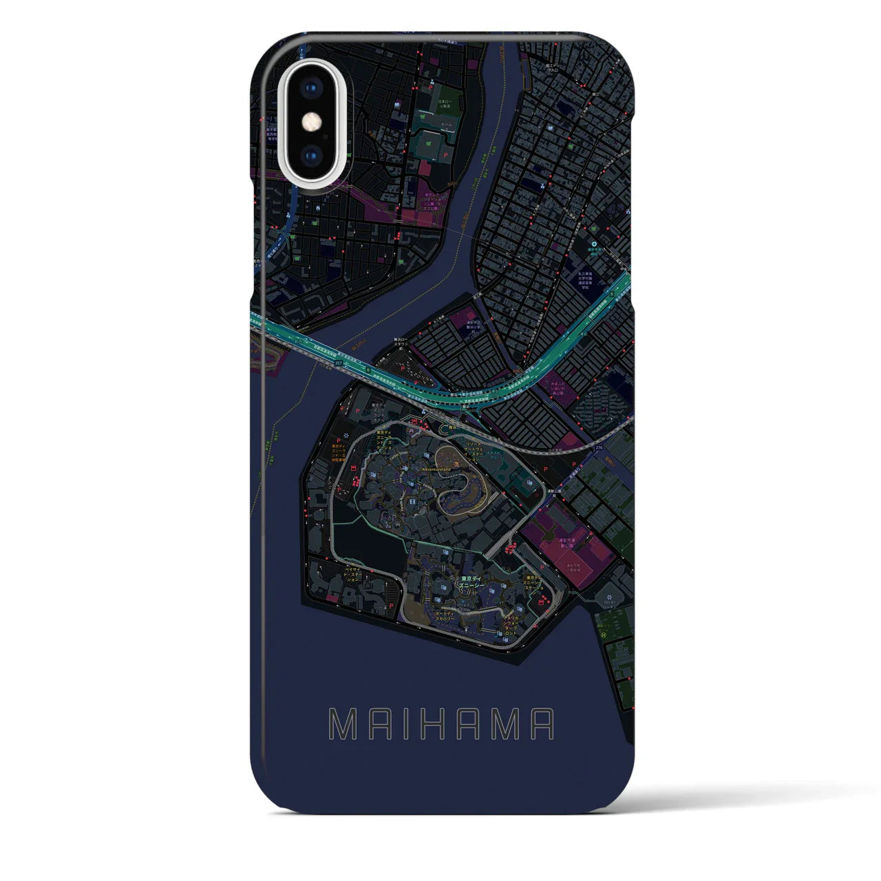 【舞浜(千葉県)】地図柄iPhoneケース(バックカバータイプ)