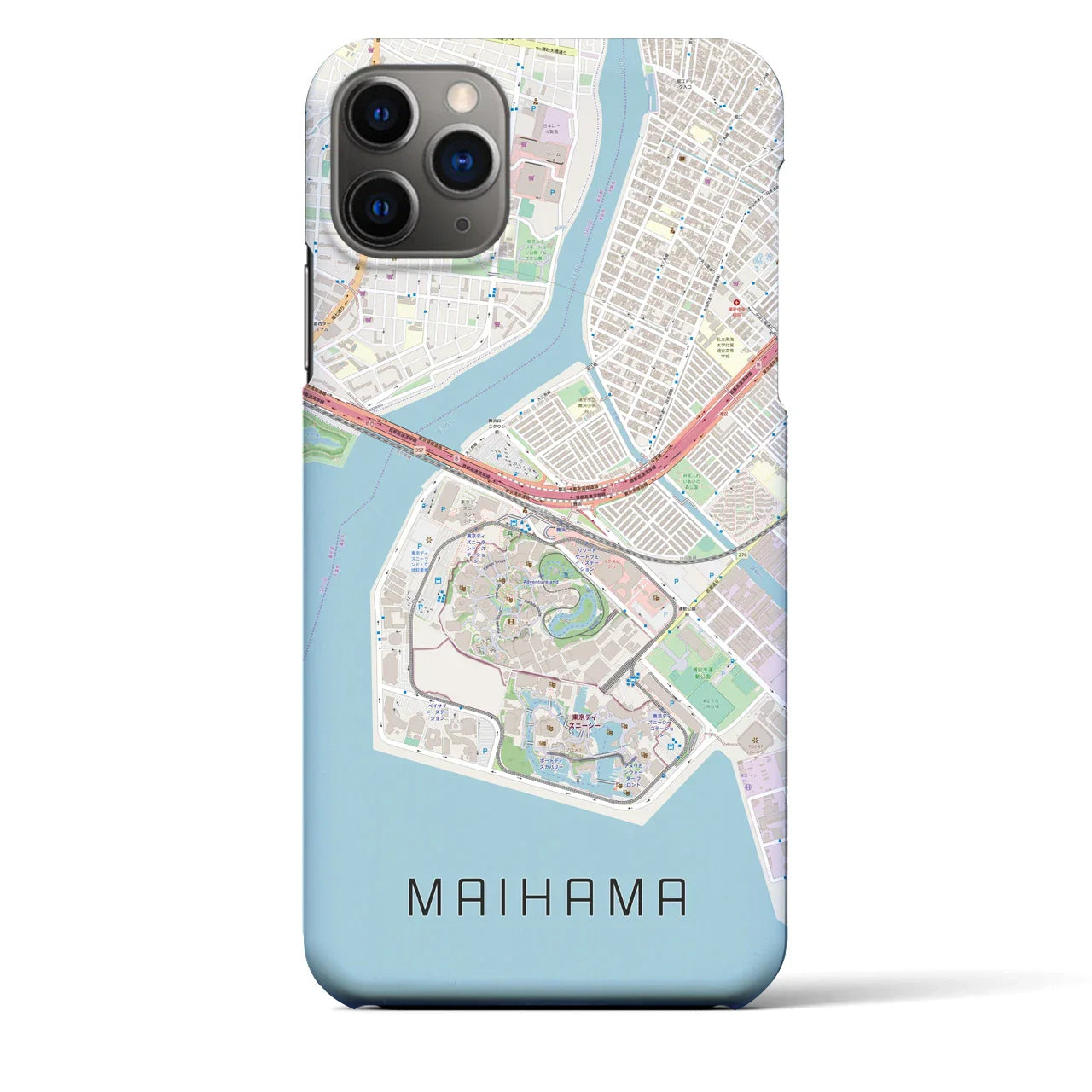 【舞浜(千葉県)】地図柄iPhoneケース(バックカバータイプ)