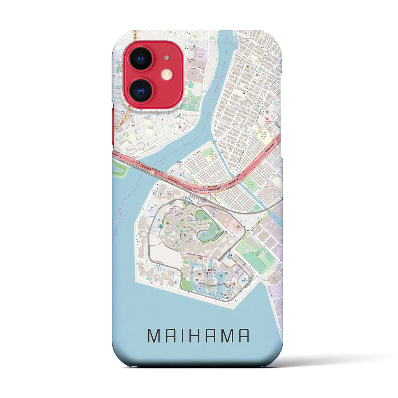 【舞浜(千葉県)】地図柄iPhoneケース(バックカバータイプ)