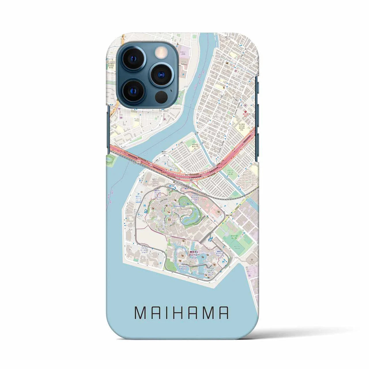 【舞浜(千葉県)】地図柄iPhoneケース(バックカバータイプ)
