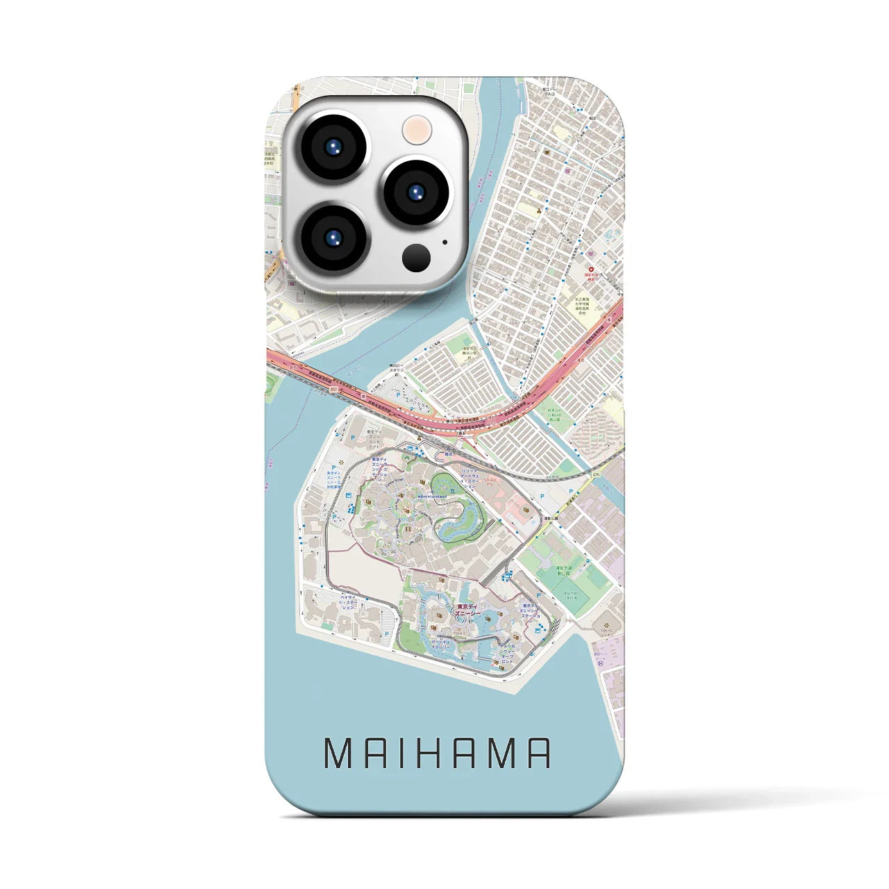 【舞浜(千葉県)】地図柄iPhoneケース(バックカバータイプ)