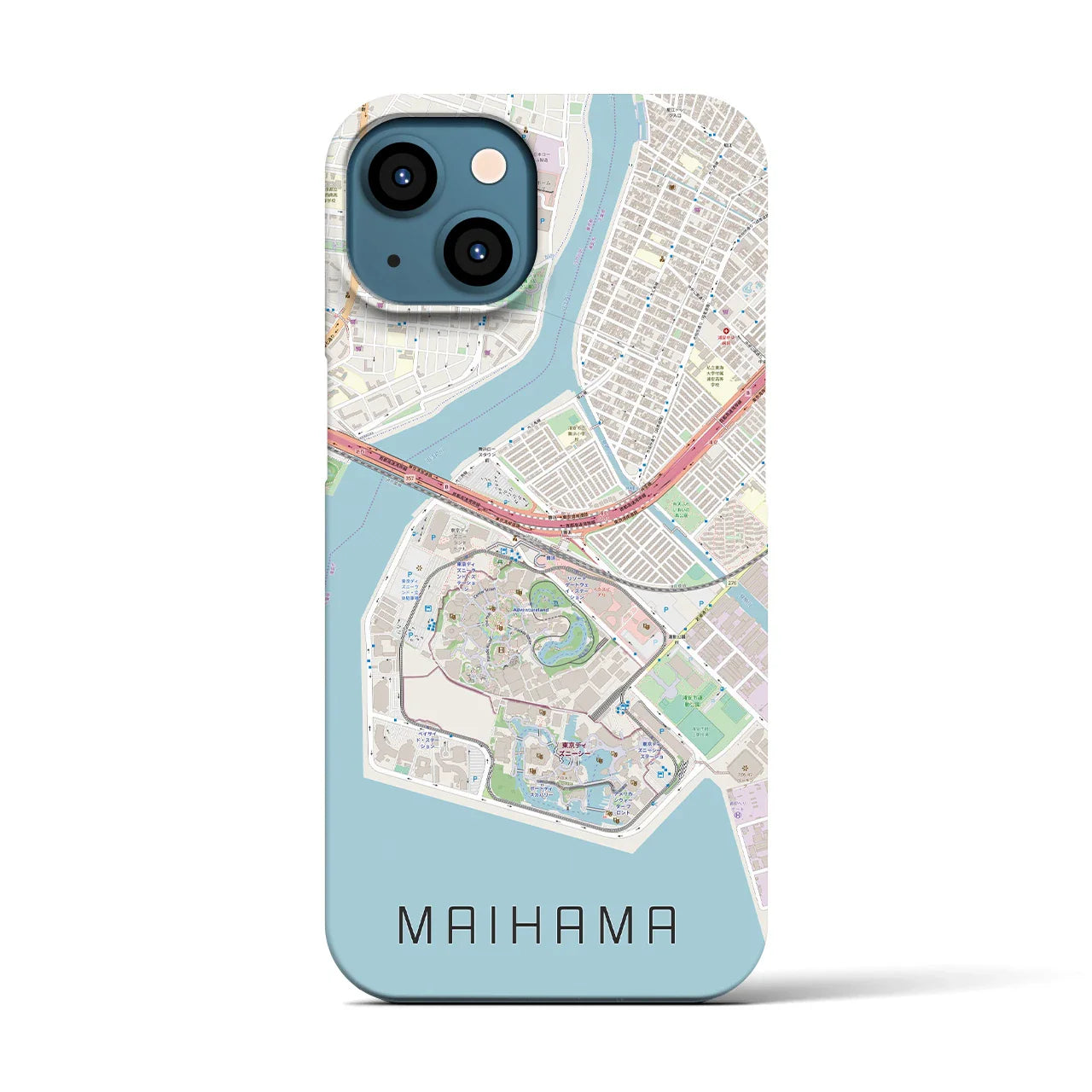 【舞浜(千葉県)】地図柄iPhoneケース(バックカバータイプ)