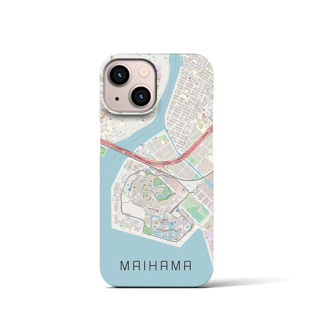 【舞浜(千葉県)】地図柄iPhoneケース(バックカバータイプ)