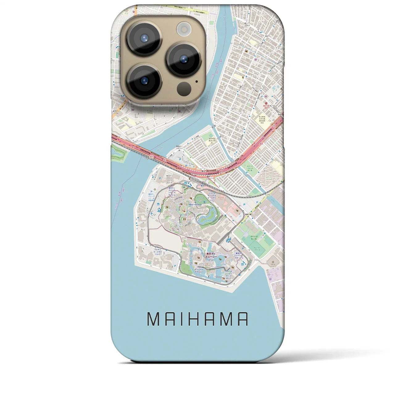 【舞浜(千葉県)】地図柄iPhoneケース(バックカバータイプ)