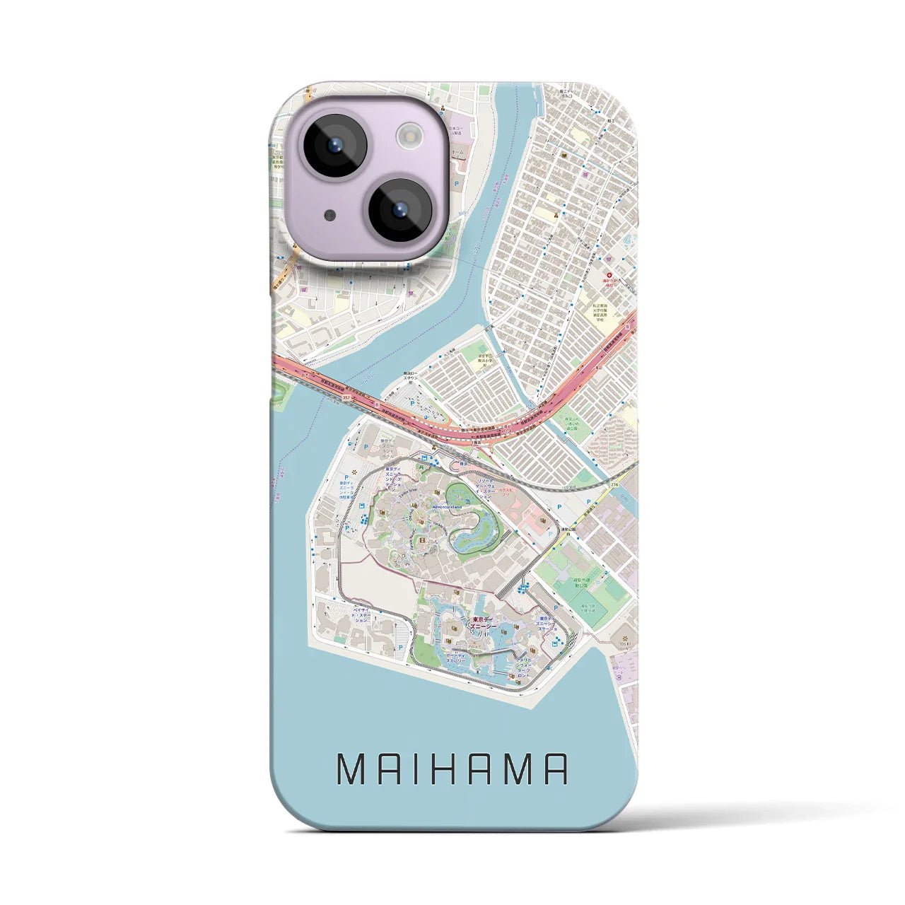【舞浜(千葉県)】地図柄iPhoneケース(バックカバータイプ)