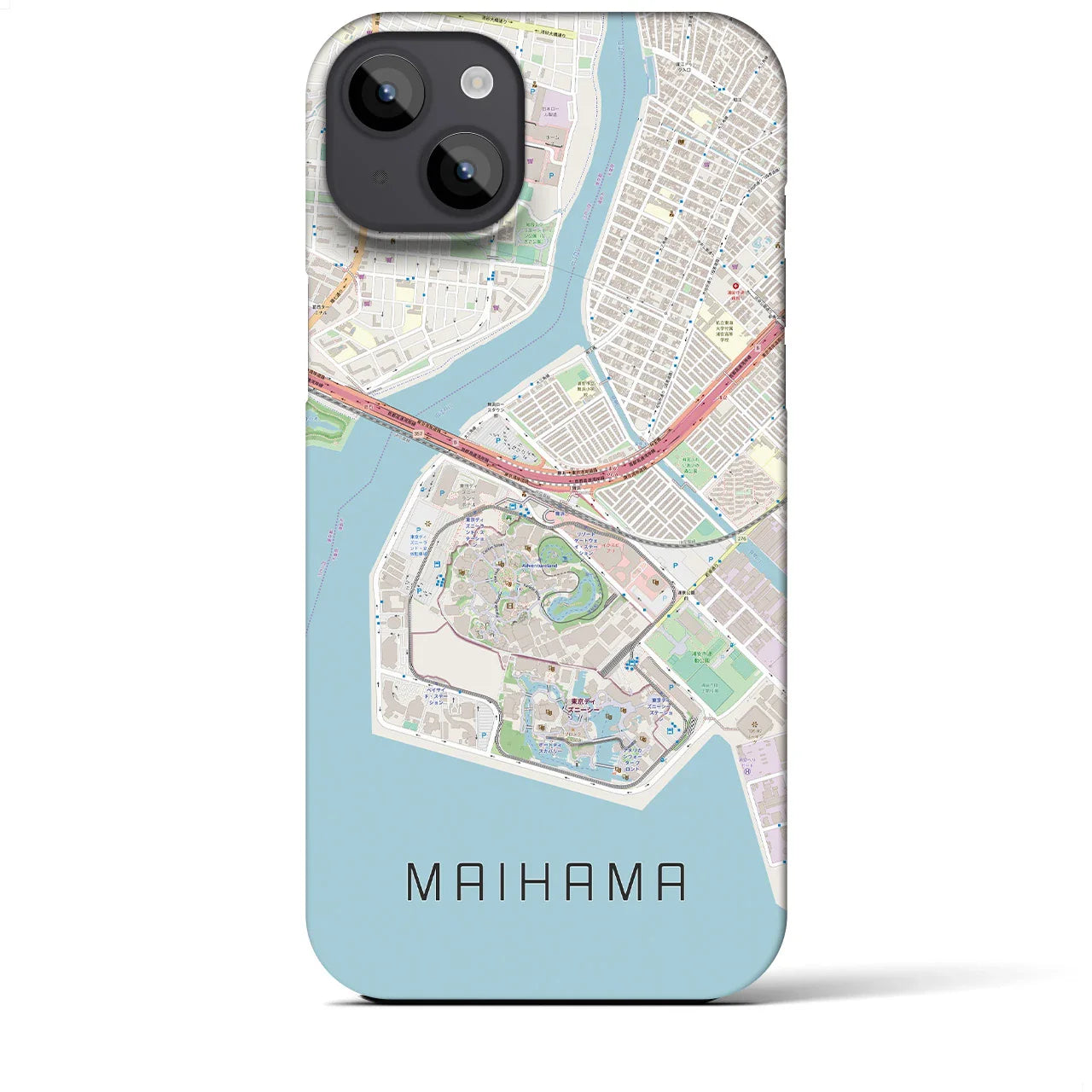 【舞浜(千葉県)】地図柄iPhoneケース(バックカバータイプ)