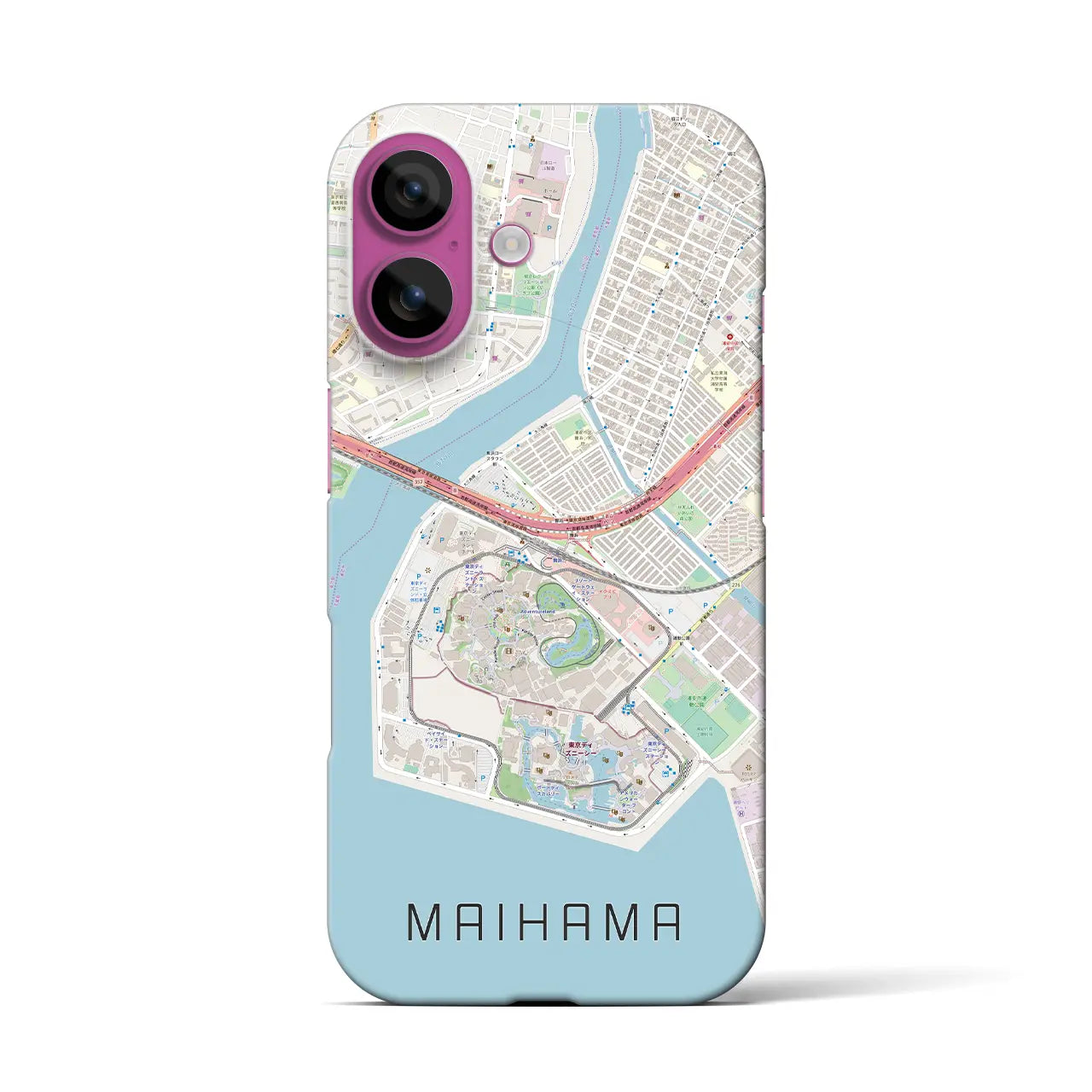 【舞浜(千葉県)】地図柄iPhoneケース(バックカバータイプ)