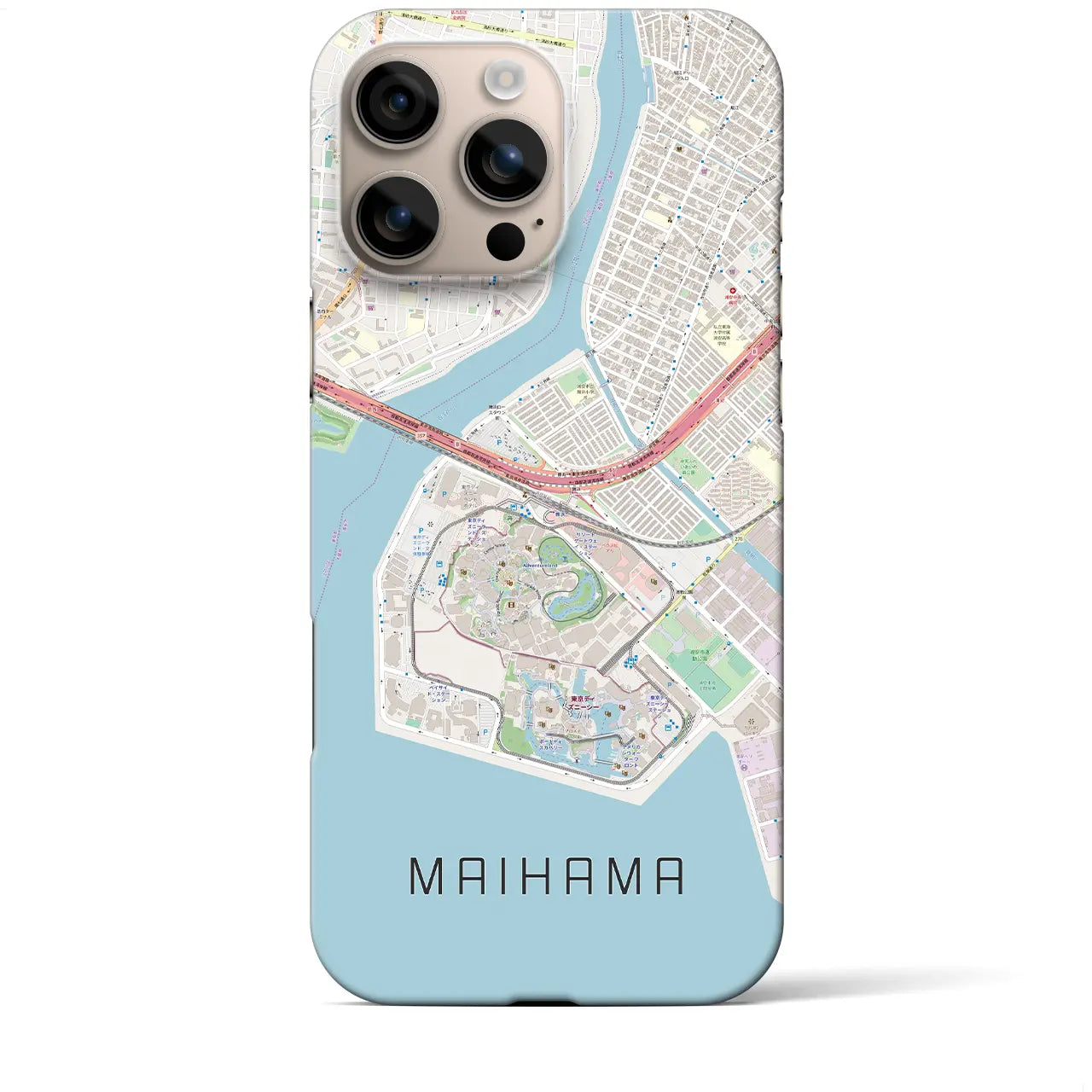 【舞浜(千葉県)】地図柄iPhoneケース(バックカバータイプ)