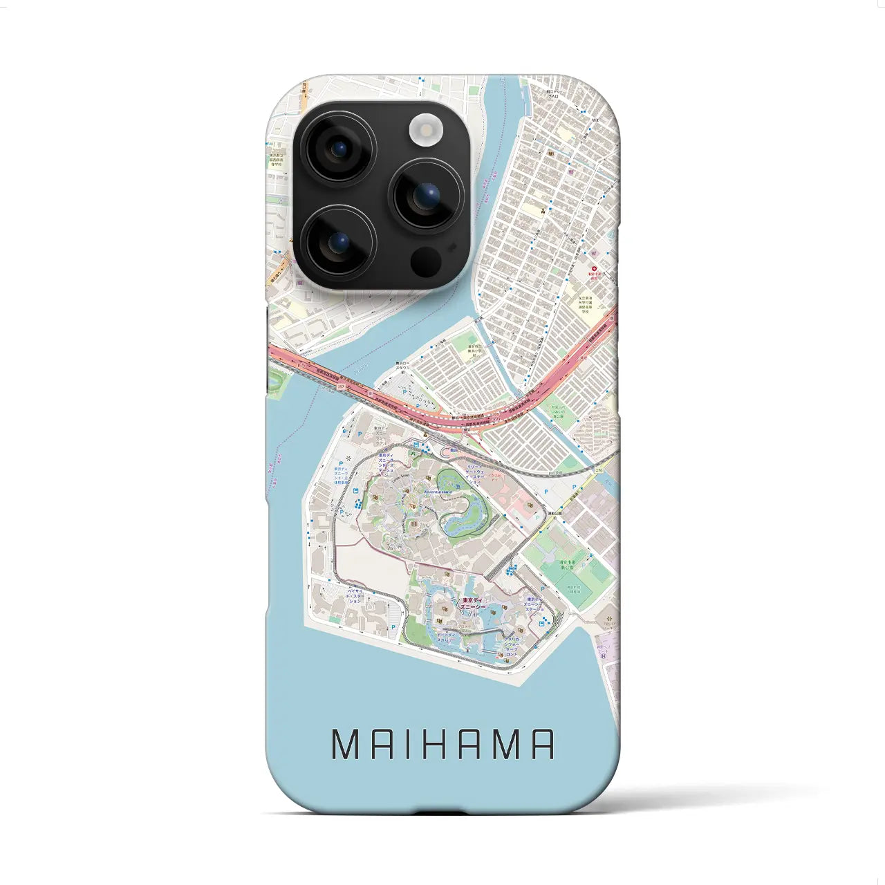 【舞浜(千葉県)】地図柄iPhoneケース(バックカバータイプ)