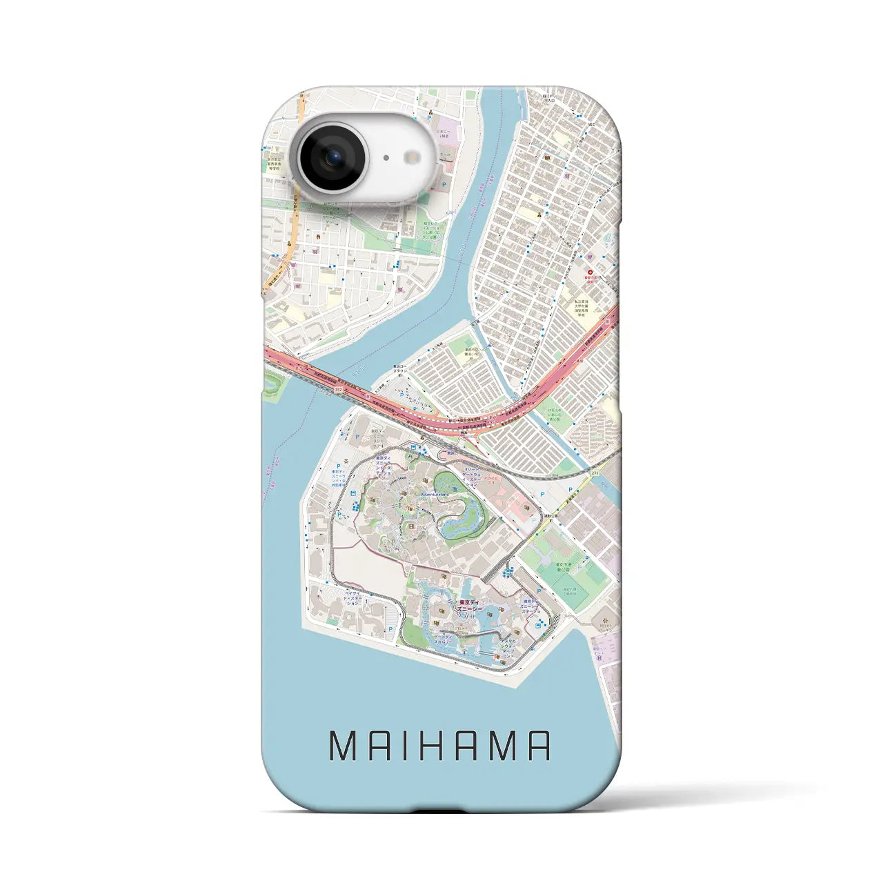 【舞浜(千葉県)】地図柄iPhoneケース(バックカバータイプ)