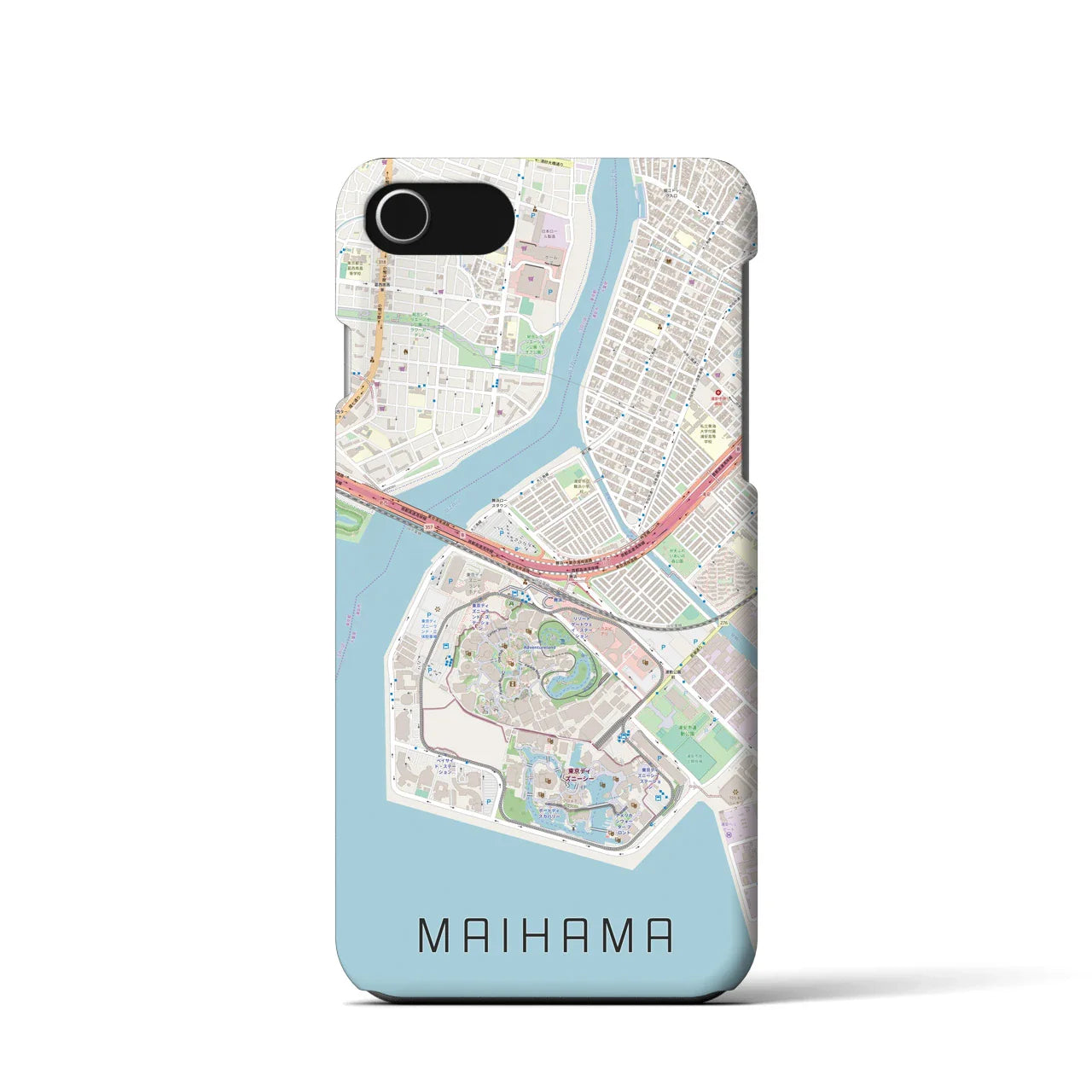 【舞浜(千葉県)】地図柄iPhoneケース(バックカバータイプ)