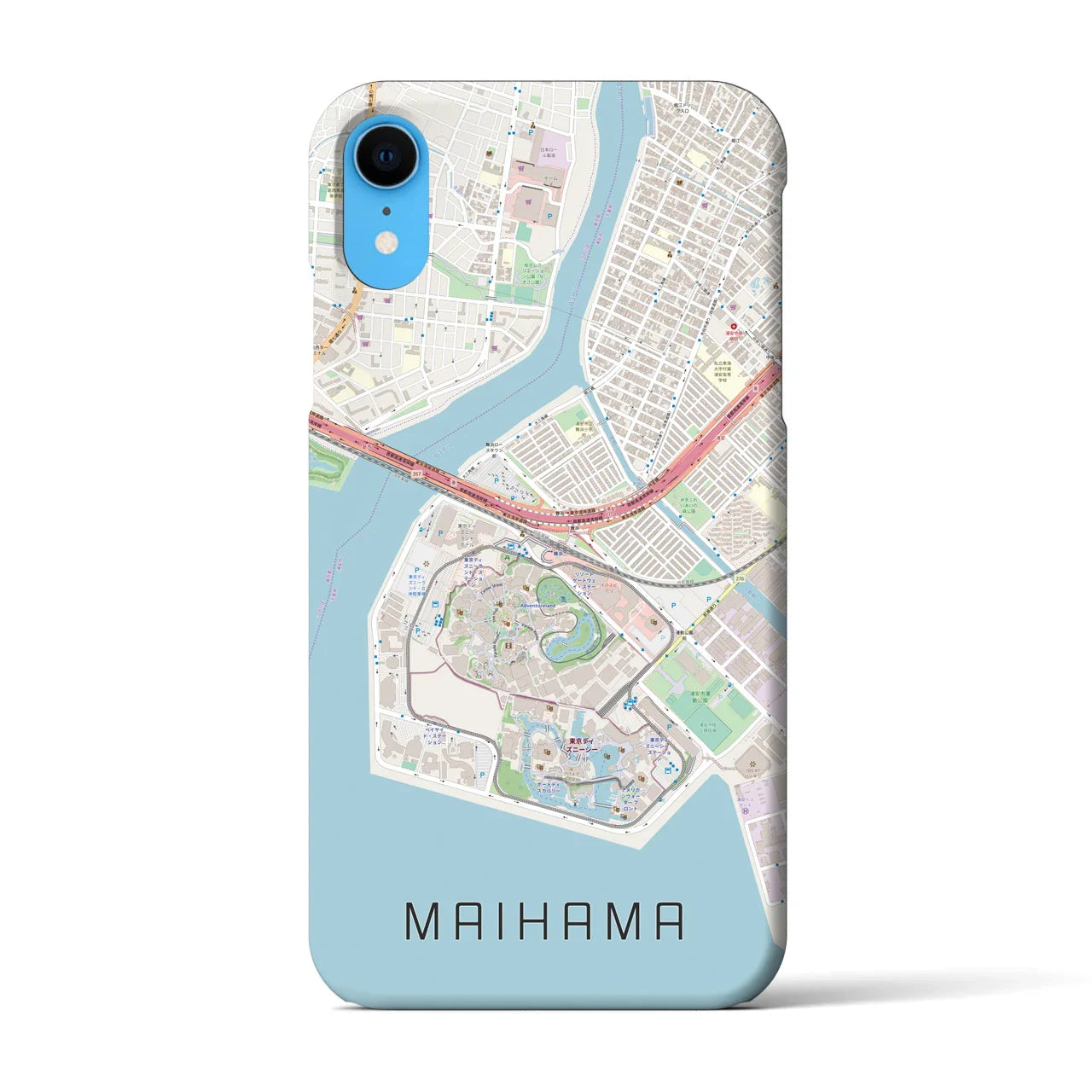 【舞浜(千葉県)】地図柄iPhoneケース(バックカバータイプ)