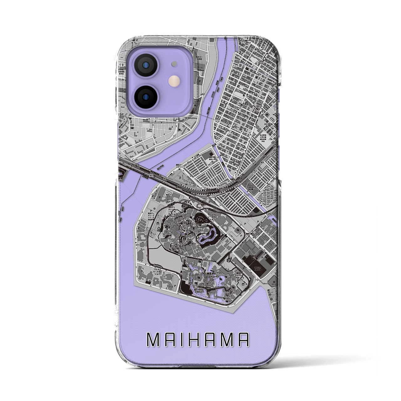 【舞浜(千葉県)】地図柄iPhoneケース(クリアタイプ)