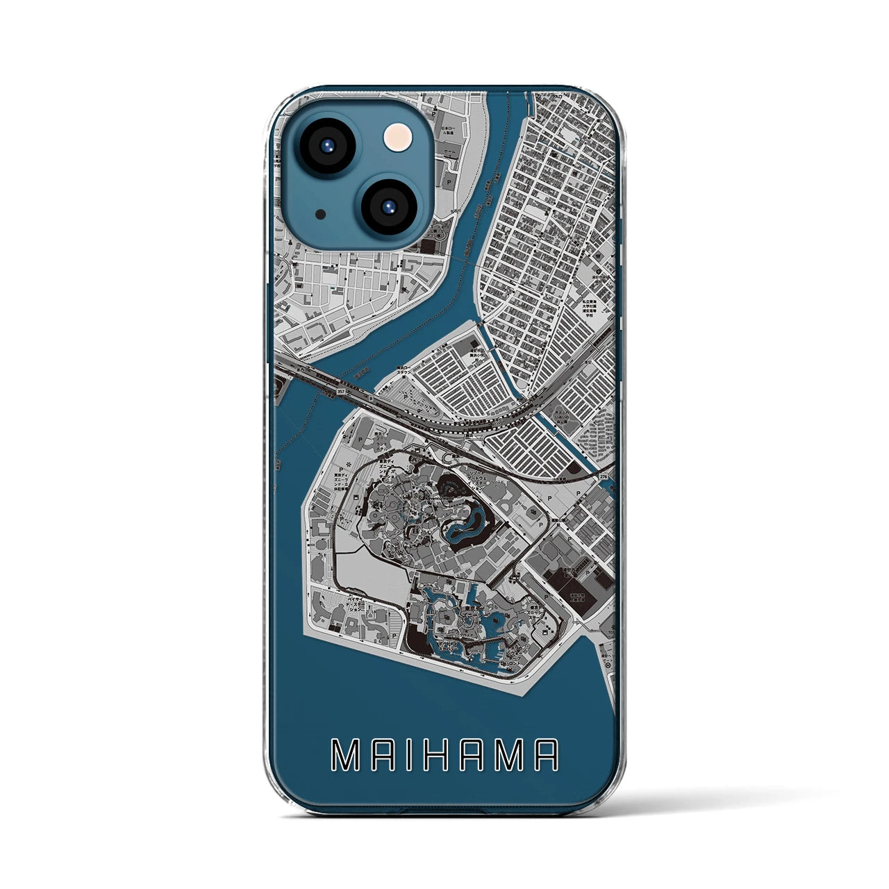 【舞浜(千葉県)】地図柄iPhoneケース(クリアタイプ)