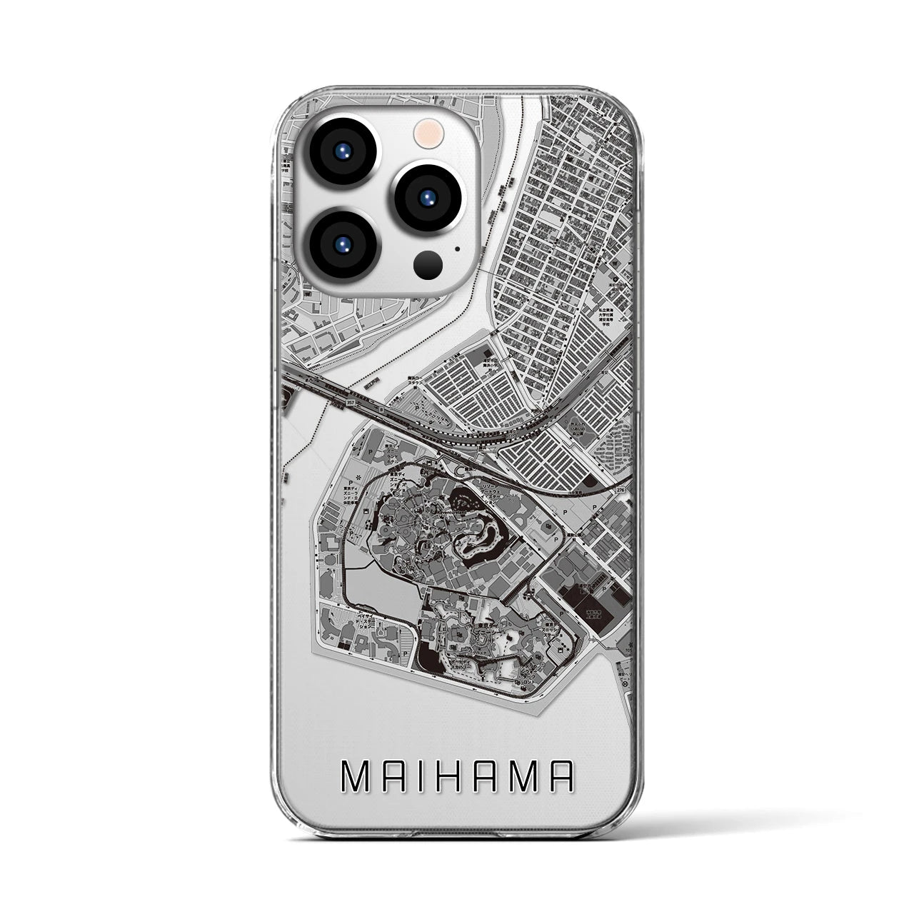 【舞浜(千葉県)】地図柄iPhoneケース(クリアタイプ)