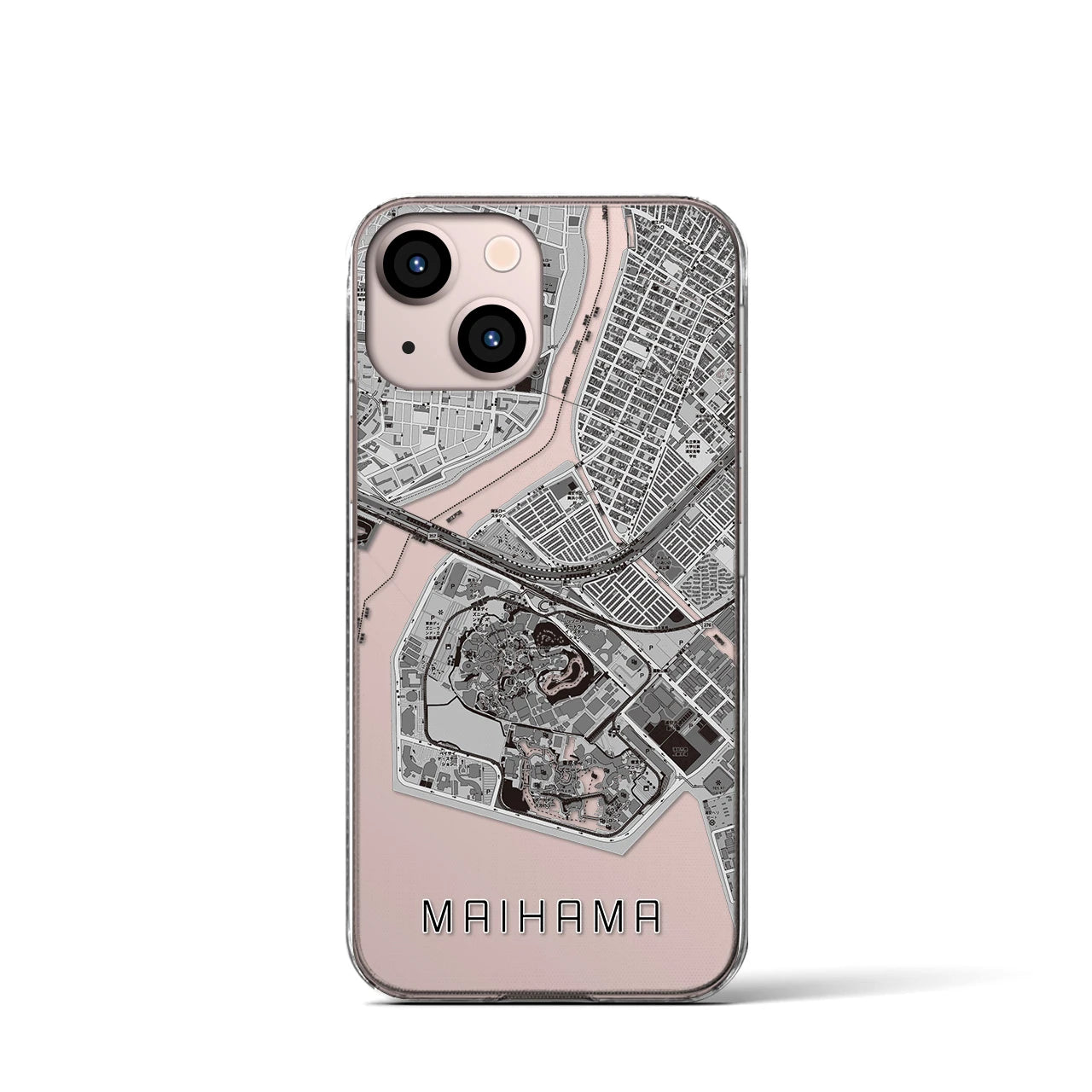 【舞浜(千葉県)】地図柄iPhoneケース(クリアタイプ)