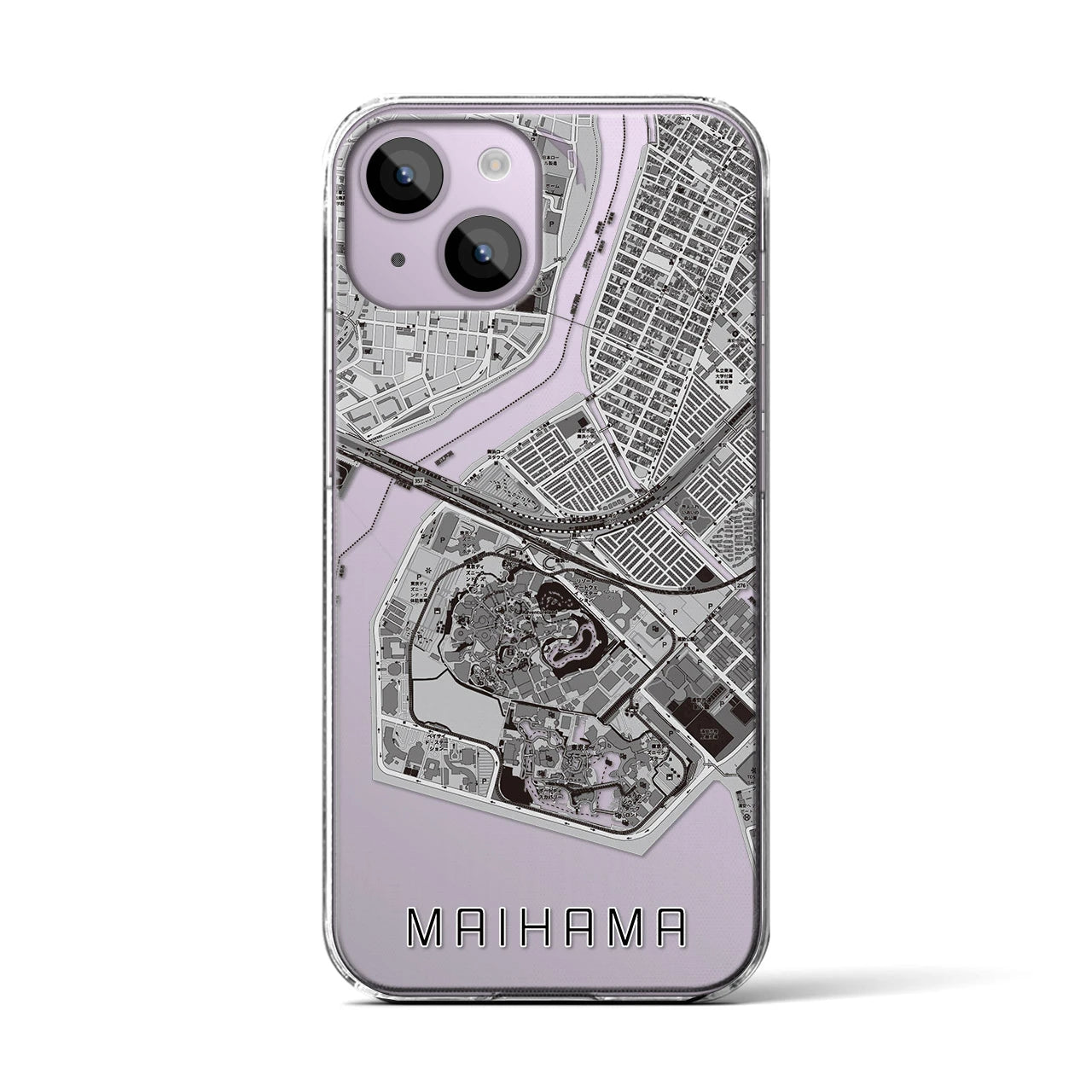 【舞浜(千葉県)】地図柄iPhoneケース(クリアタイプ)