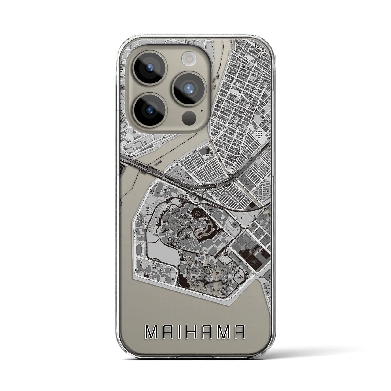 【舞浜(千葉県)】地図柄iPhoneケース(クリアタイプ)