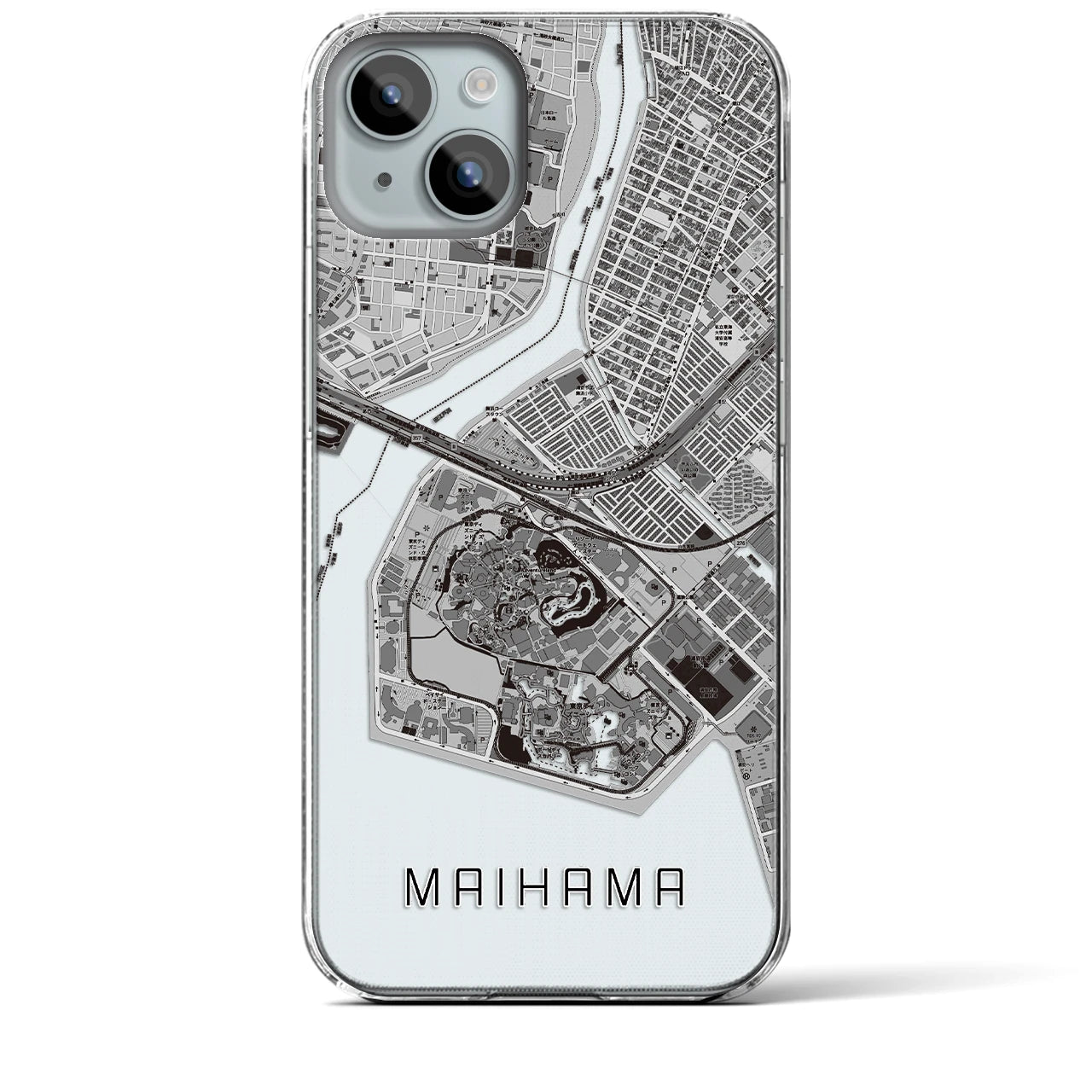 【舞浜(千葉県)】地図柄iPhoneケース(クリアタイプ)