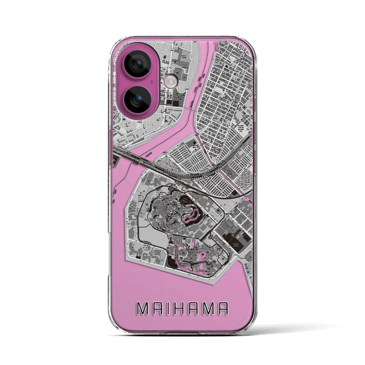 【舞浜(千葉県)】地図柄iPhoneケース(クリアタイプ)