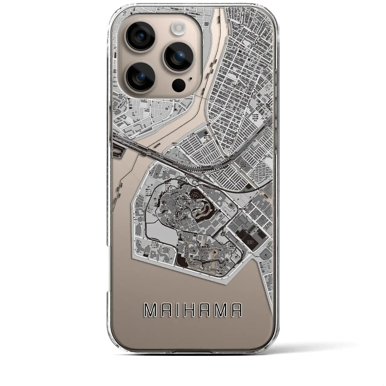 【舞浜(千葉県)】地図柄iPhoneケース(クリアタイプ)