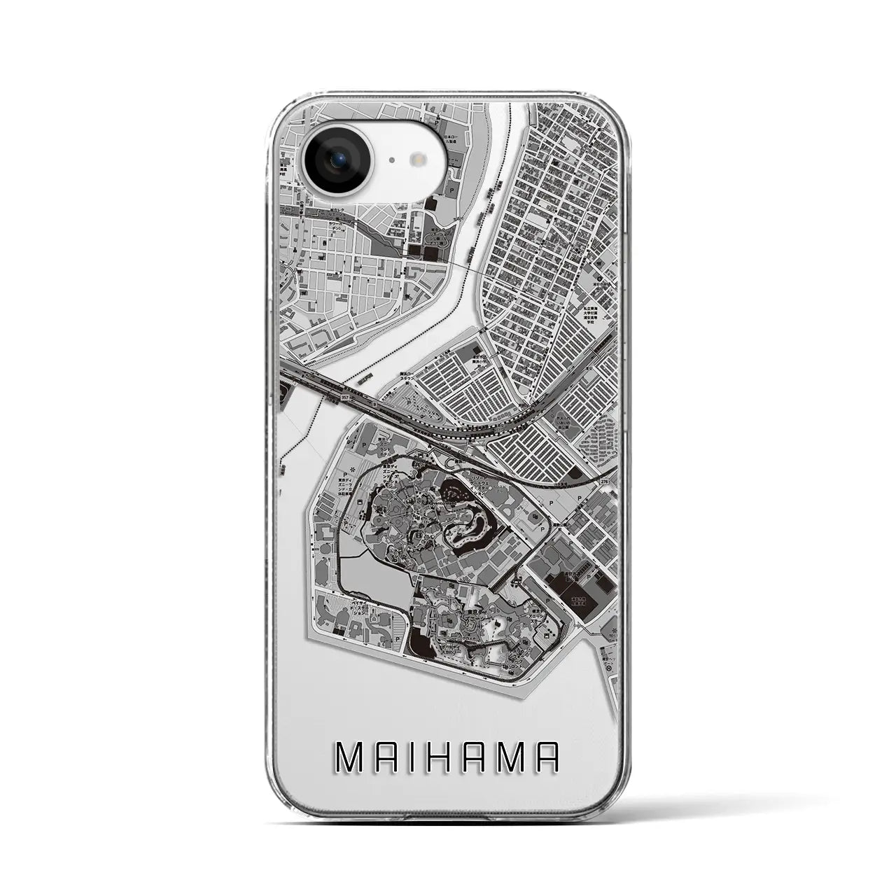 【舞浜(千葉県)】地図柄iPhoneケース(クリアタイプ)