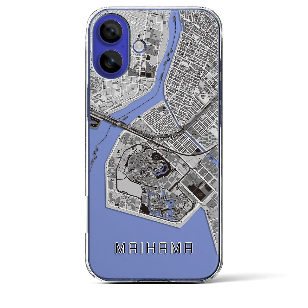 【舞浜(千葉県)】地図柄iPhoneケース(クリアタイプ)