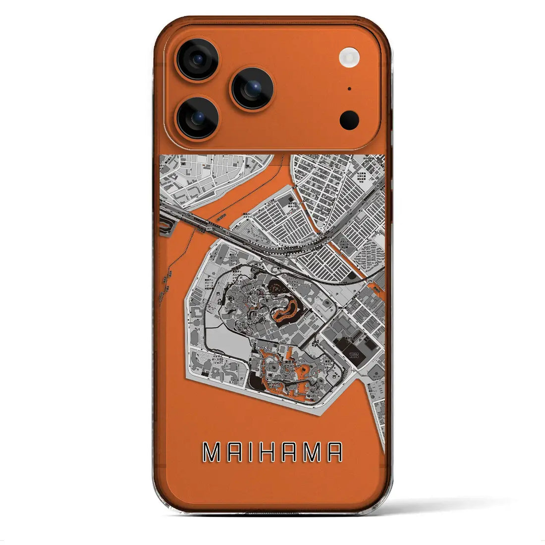 【舞浜(千葉県)】地図柄iPhoneケース(クリアタイプ)