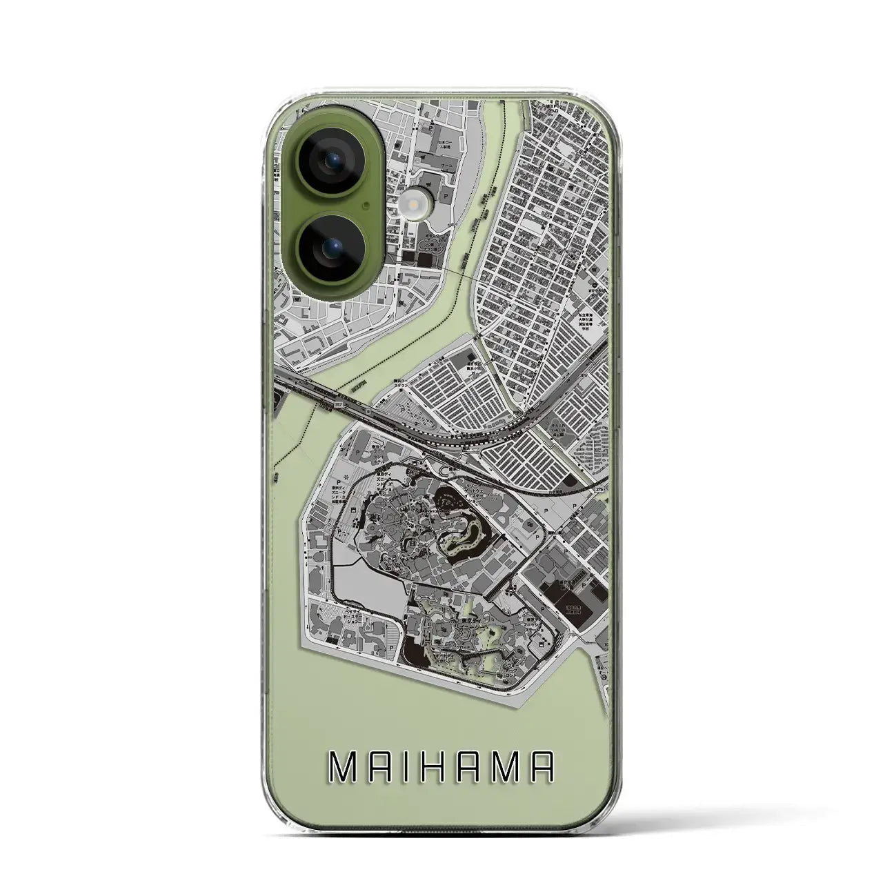 【舞浜(千葉県)】地図柄iPhoneケース(クリアタイプ)