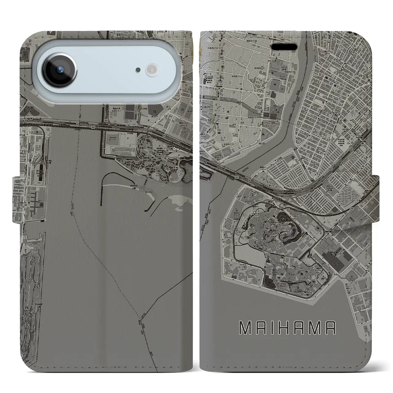 【舞浜(千葉県)】地図柄iPhoneケース(手帳タイプ)