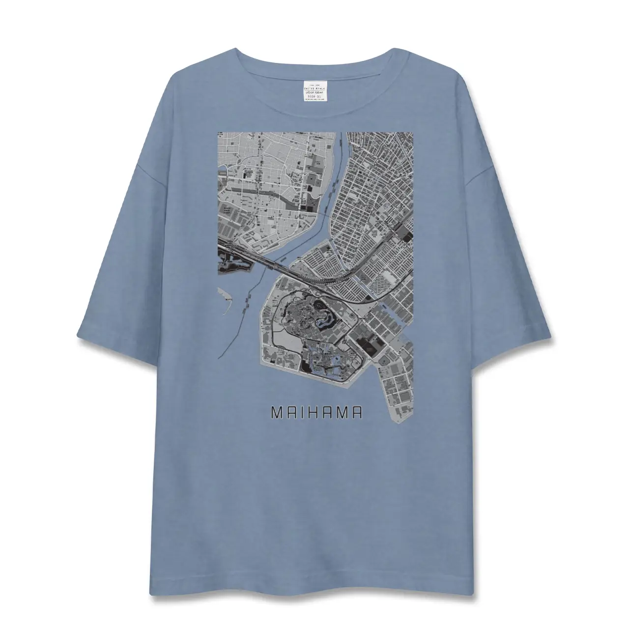 【舞浜(千葉県)】地図柄ビッグシルエットTシャツ