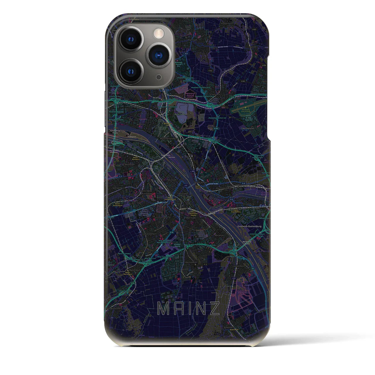 【マインツ(ドイツ)】地図柄iPhoneケース(バックカバータイプ)