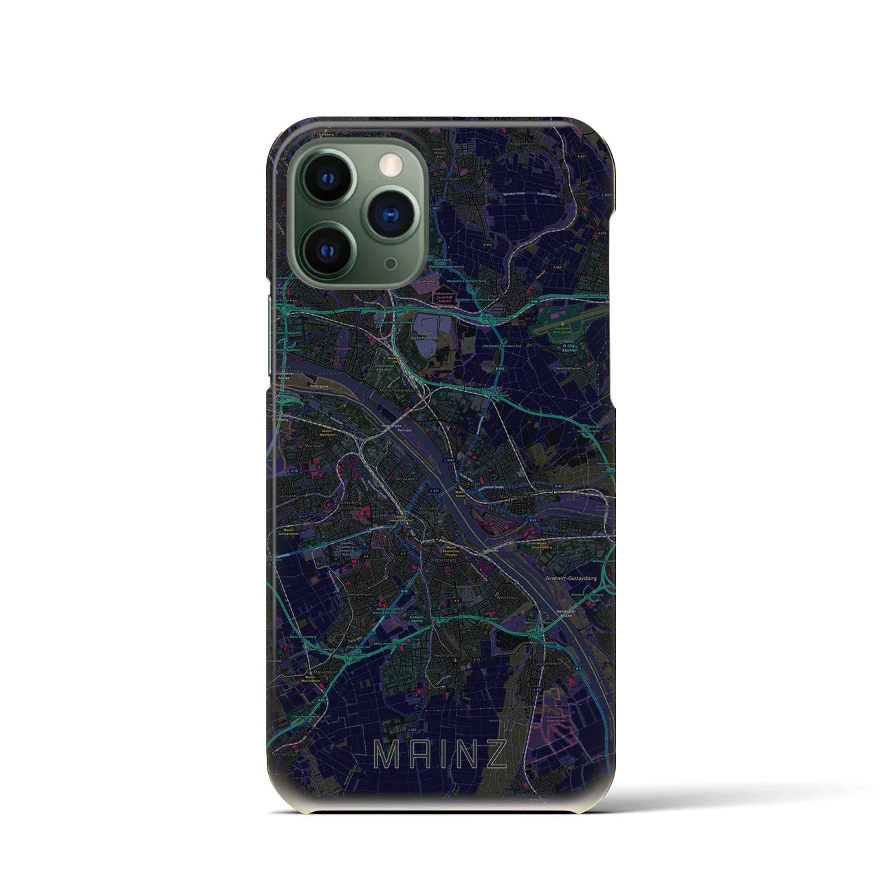 【マインツ(ドイツ)】地図柄iPhoneケース(バックカバータイプ)