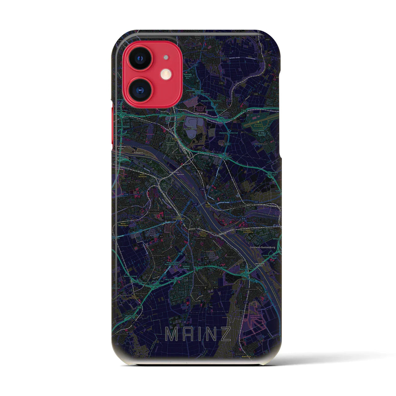 【マインツ(ドイツ)】地図柄iPhoneケース(バックカバータイプ)