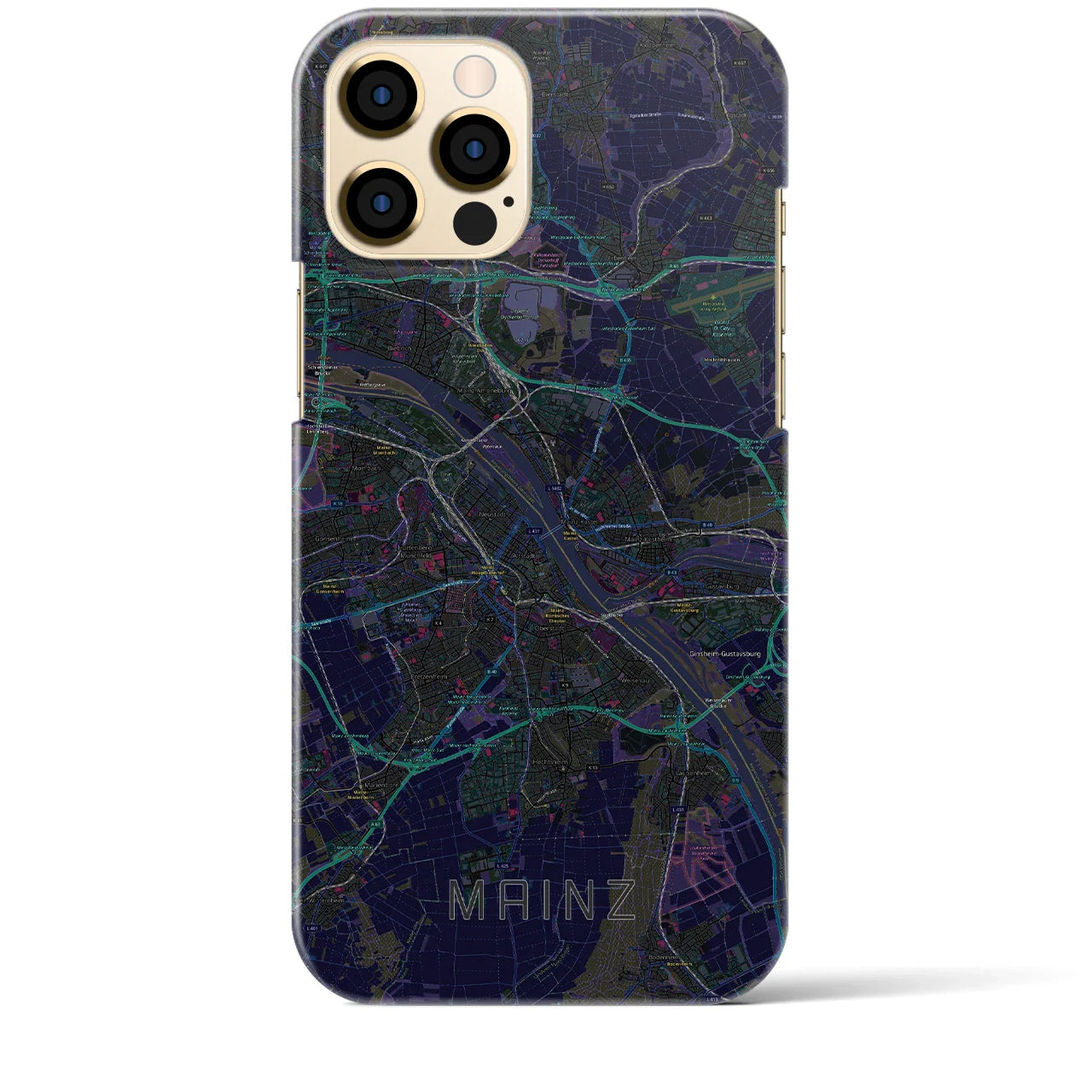 【マインツ(ドイツ)】地図柄iPhoneケース(バックカバータイプ)