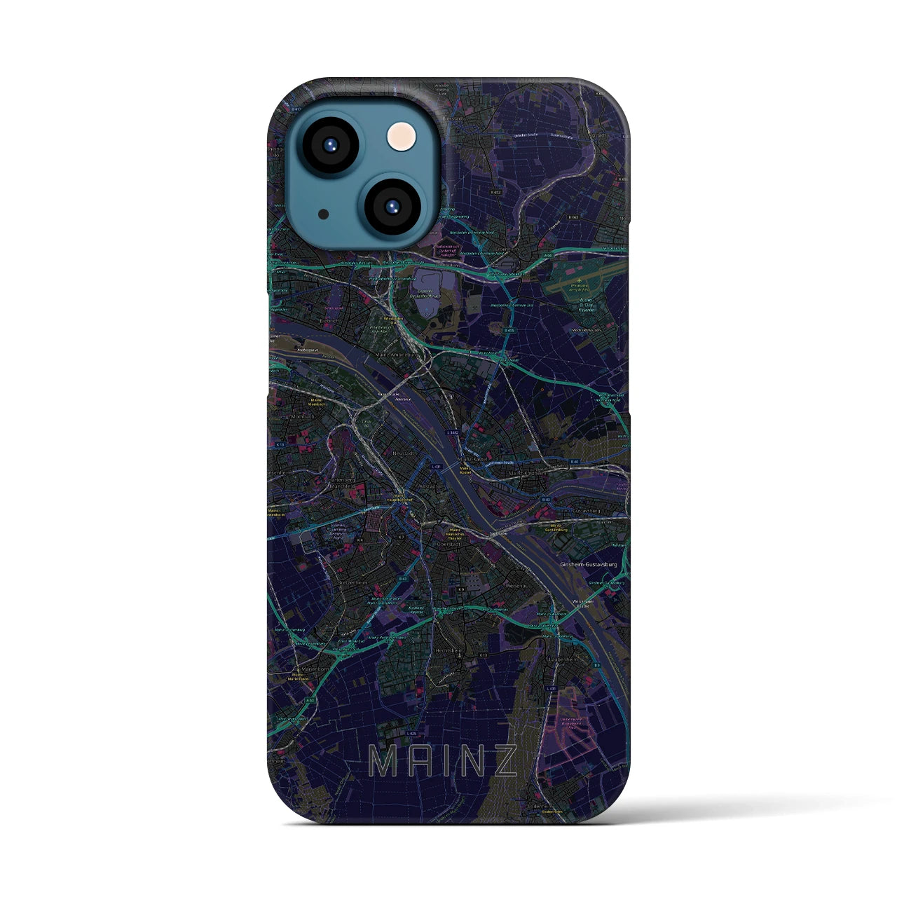 【マインツ(ドイツ)】地図柄iPhoneケース(バックカバータイプ)