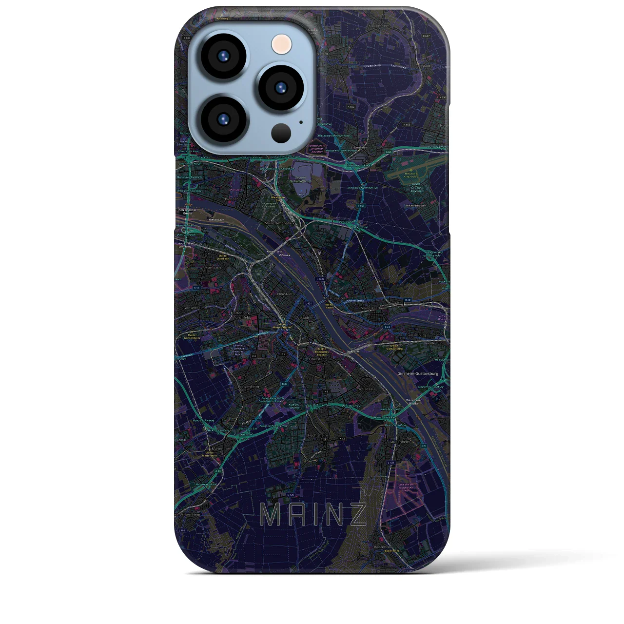 【マインツ(ドイツ)】地図柄iPhoneケース(バックカバータイプ)