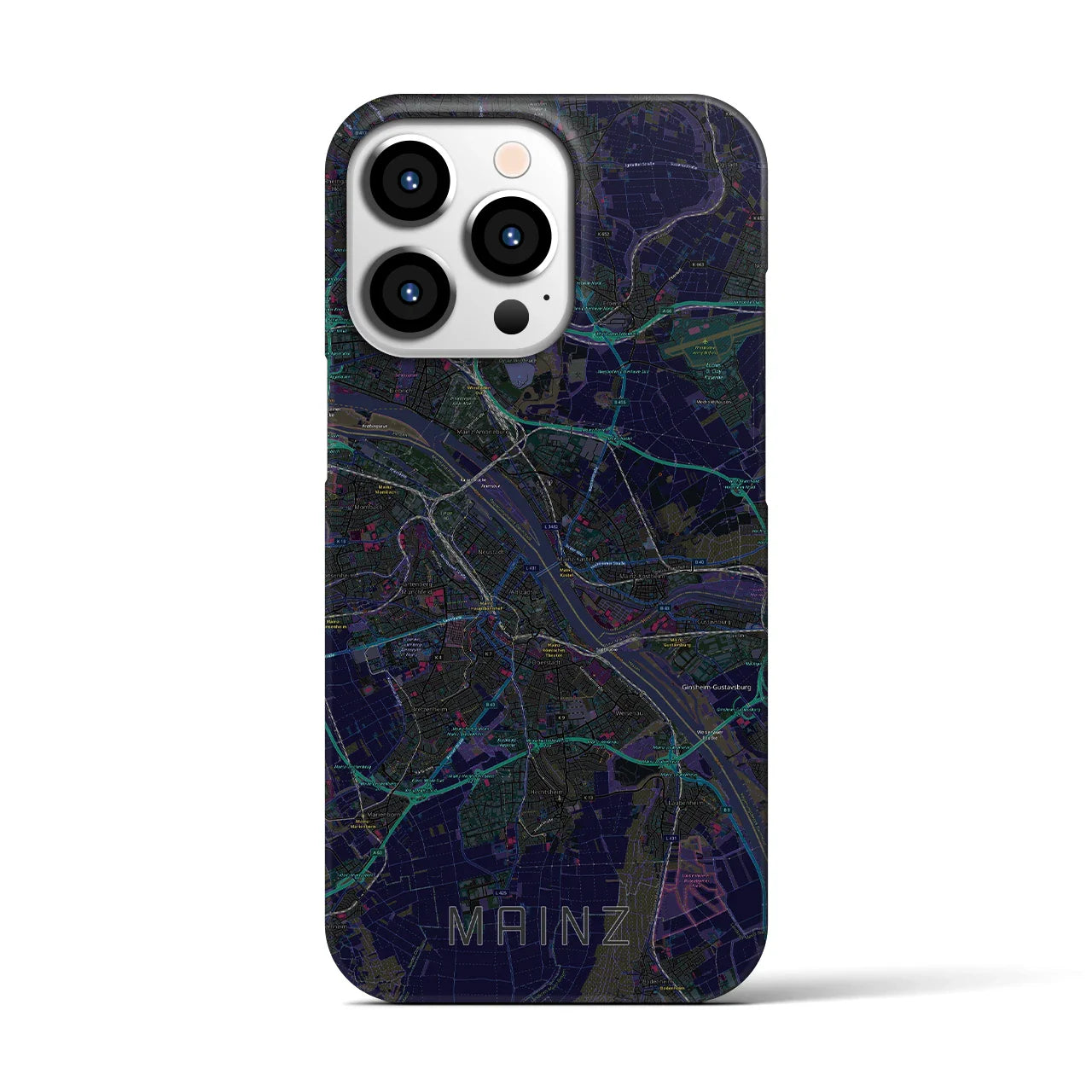 【マインツ(ドイツ)】地図柄iPhoneケース(バックカバータイプ)