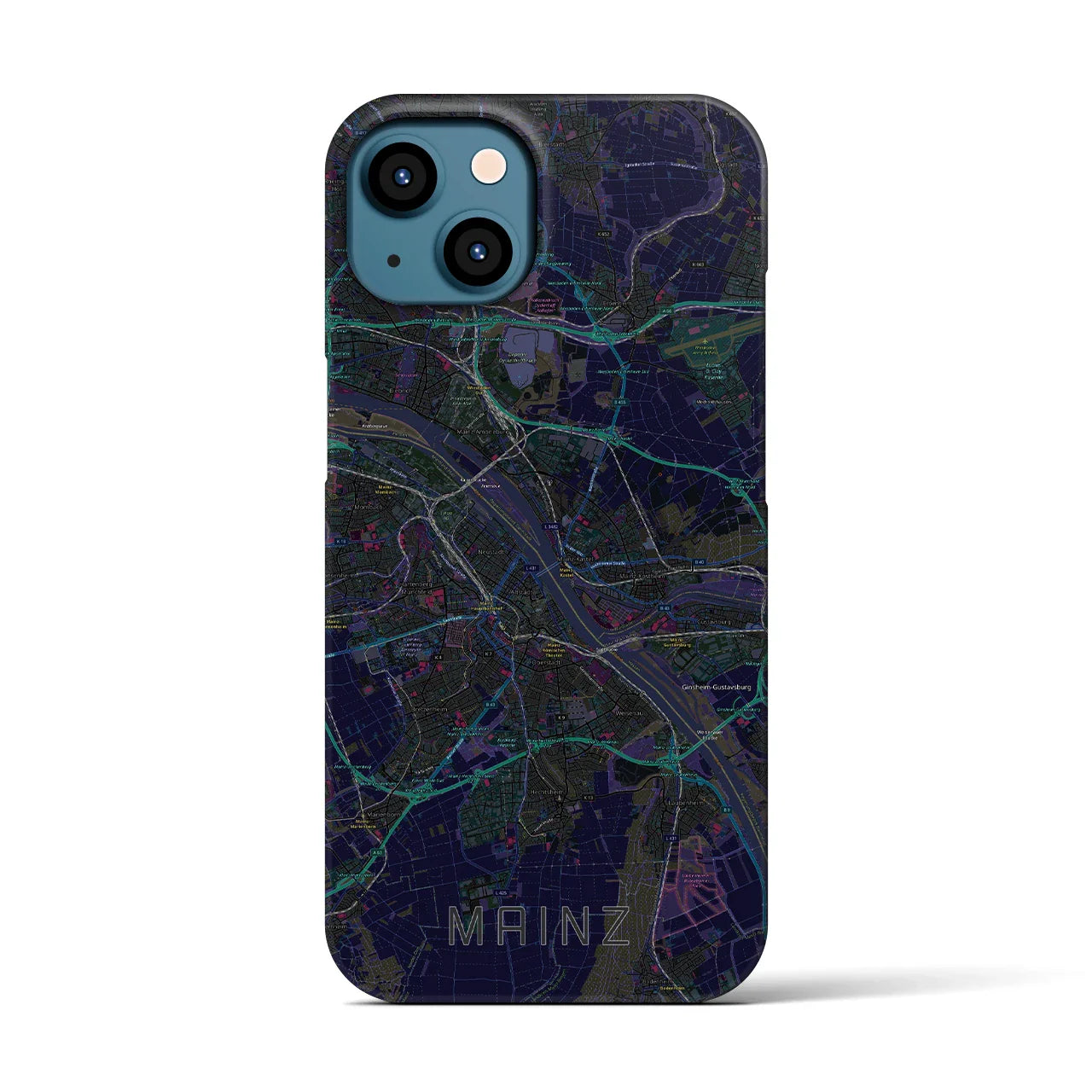 【マインツ(ドイツ)】地図柄iPhoneケース(バックカバータイプ)