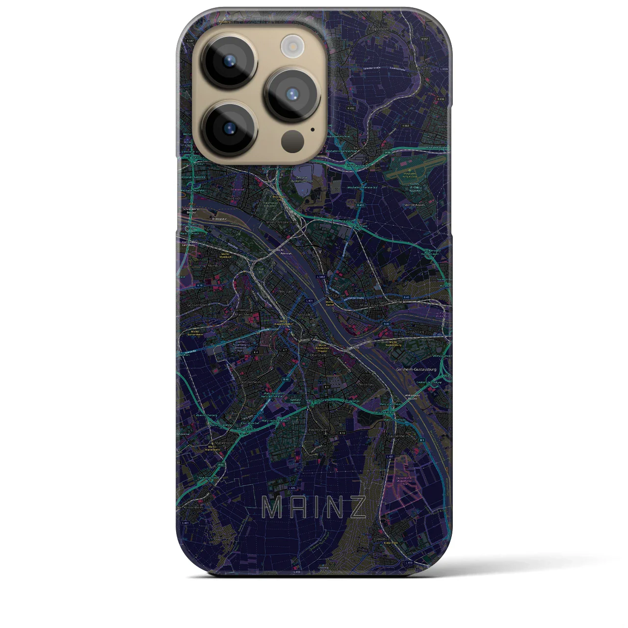 【マインツ(ドイツ)】地図柄iPhoneケース(バックカバータイプ)