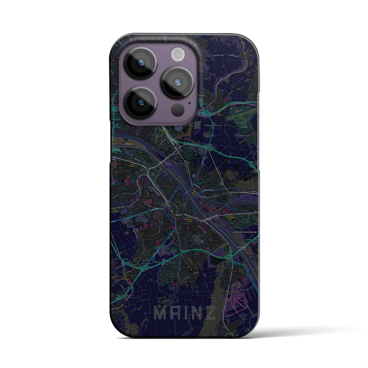 【マインツ(ドイツ)】地図柄iPhoneケース(バックカバータイプ)