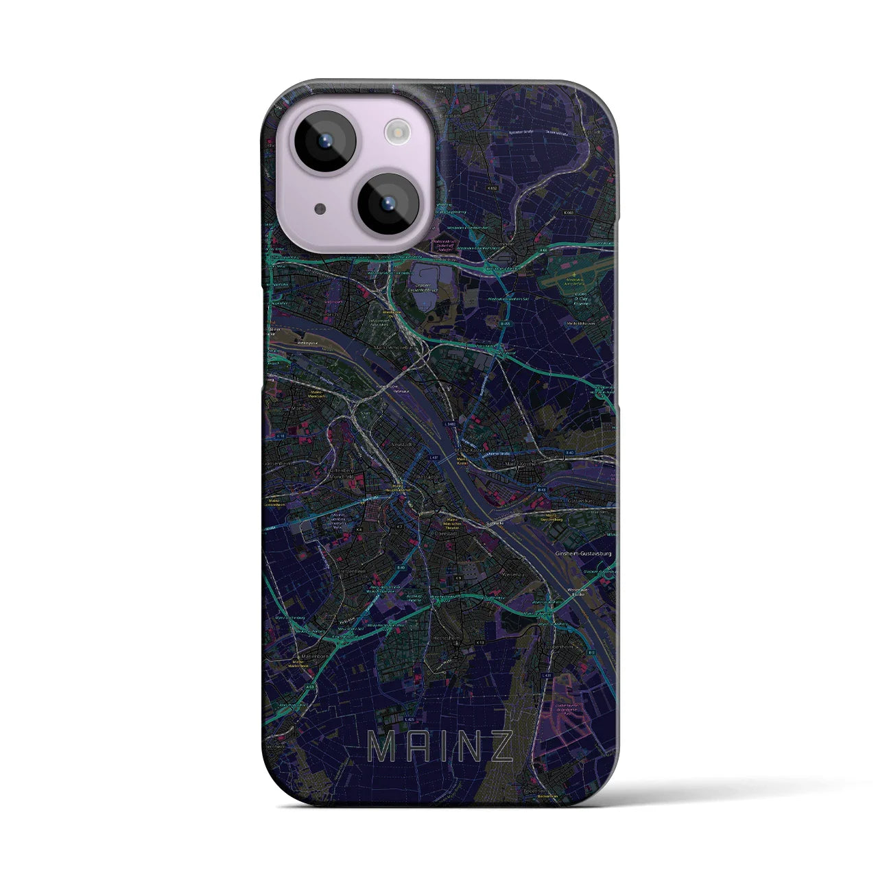 【マインツ(ドイツ)】地図柄iPhoneケース(バックカバータイプ)