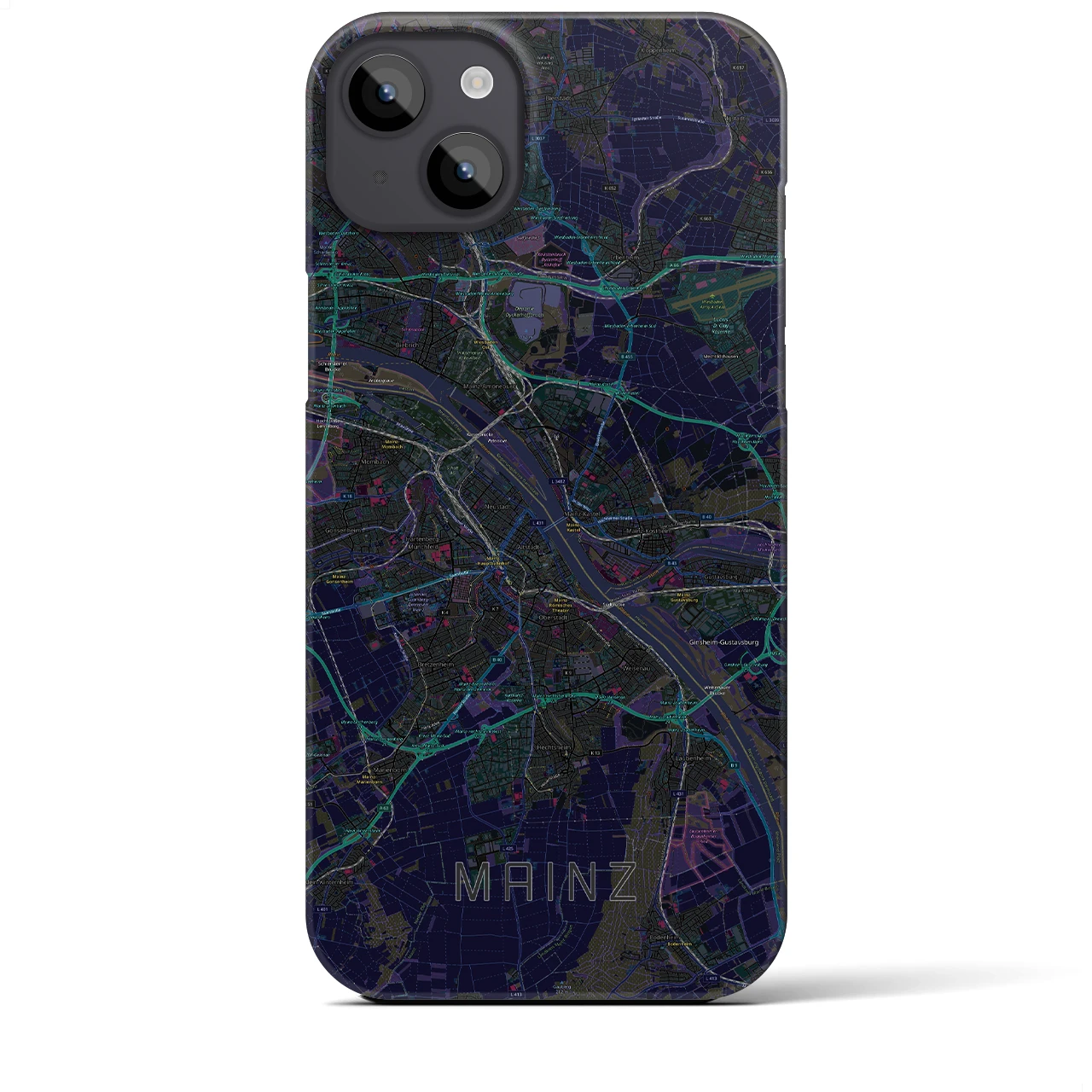 【マインツ(ドイツ)】地図柄iPhoneケース(バックカバータイプ)
