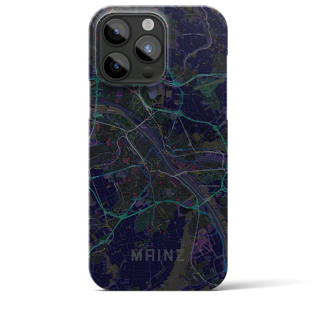 【マインツ(ドイツ)】地図柄iPhoneケース(バックカバータイプ)