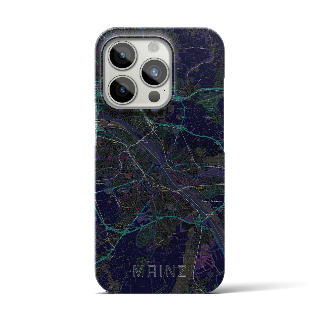 【マインツ(ドイツ)】地図柄iPhoneケース(バックカバータイプ)