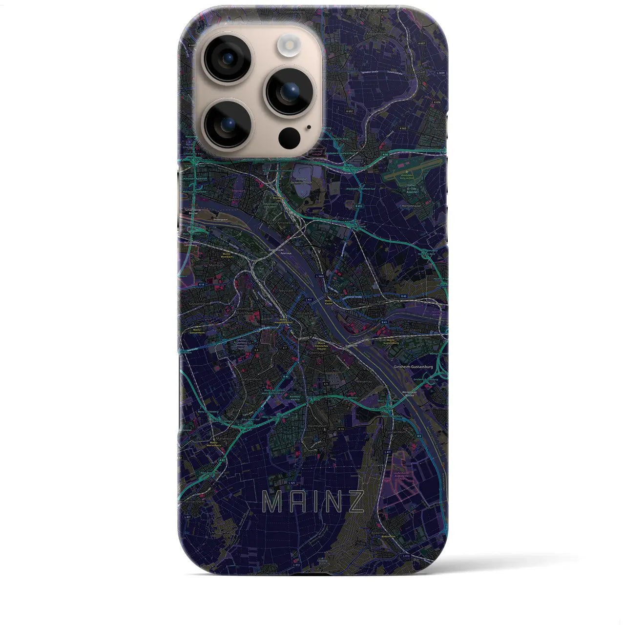 【マインツ(ドイツ)】地図柄iPhoneケース(バックカバータイプ)