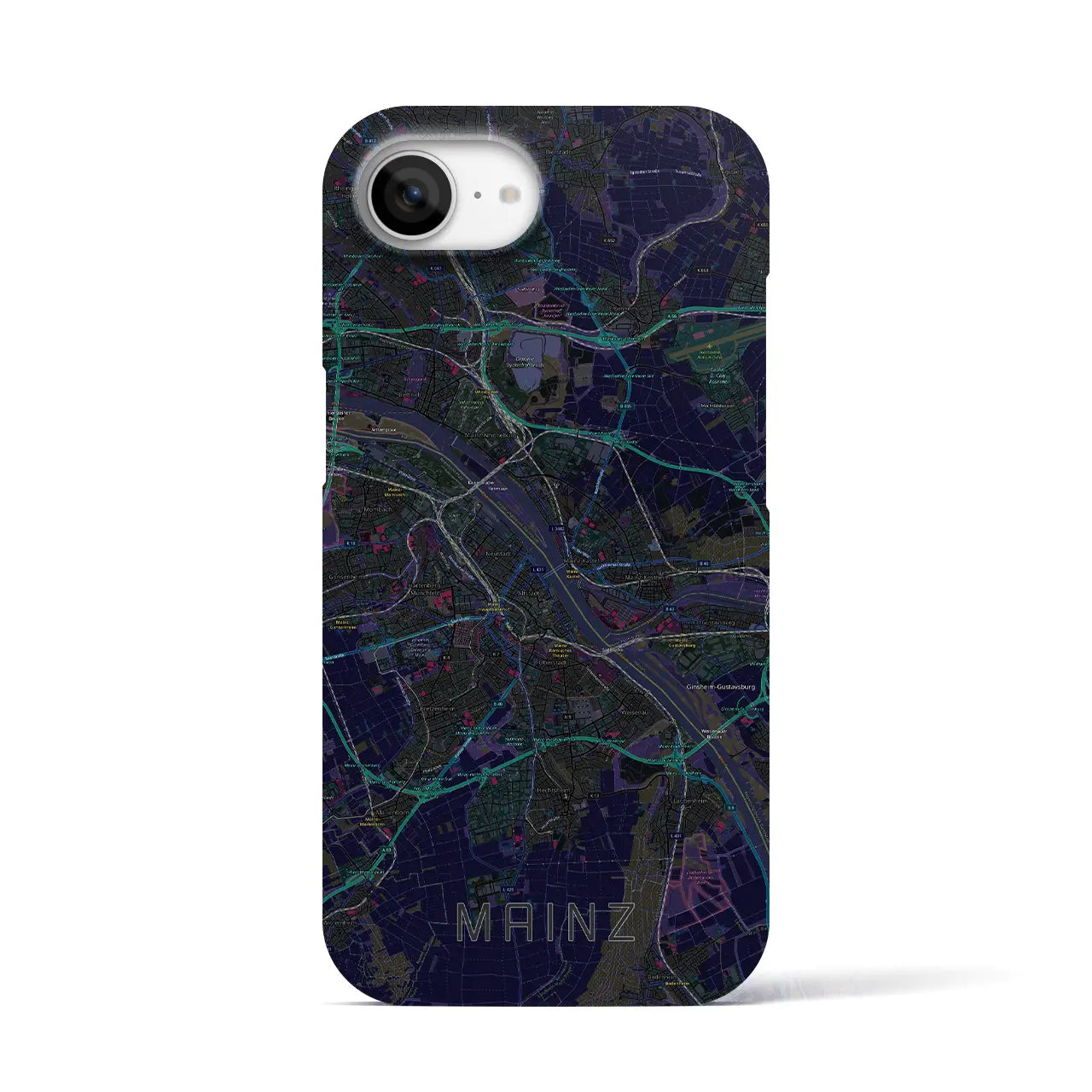 【マインツ(ドイツ)】地図柄iPhoneケース(バックカバータイプ)