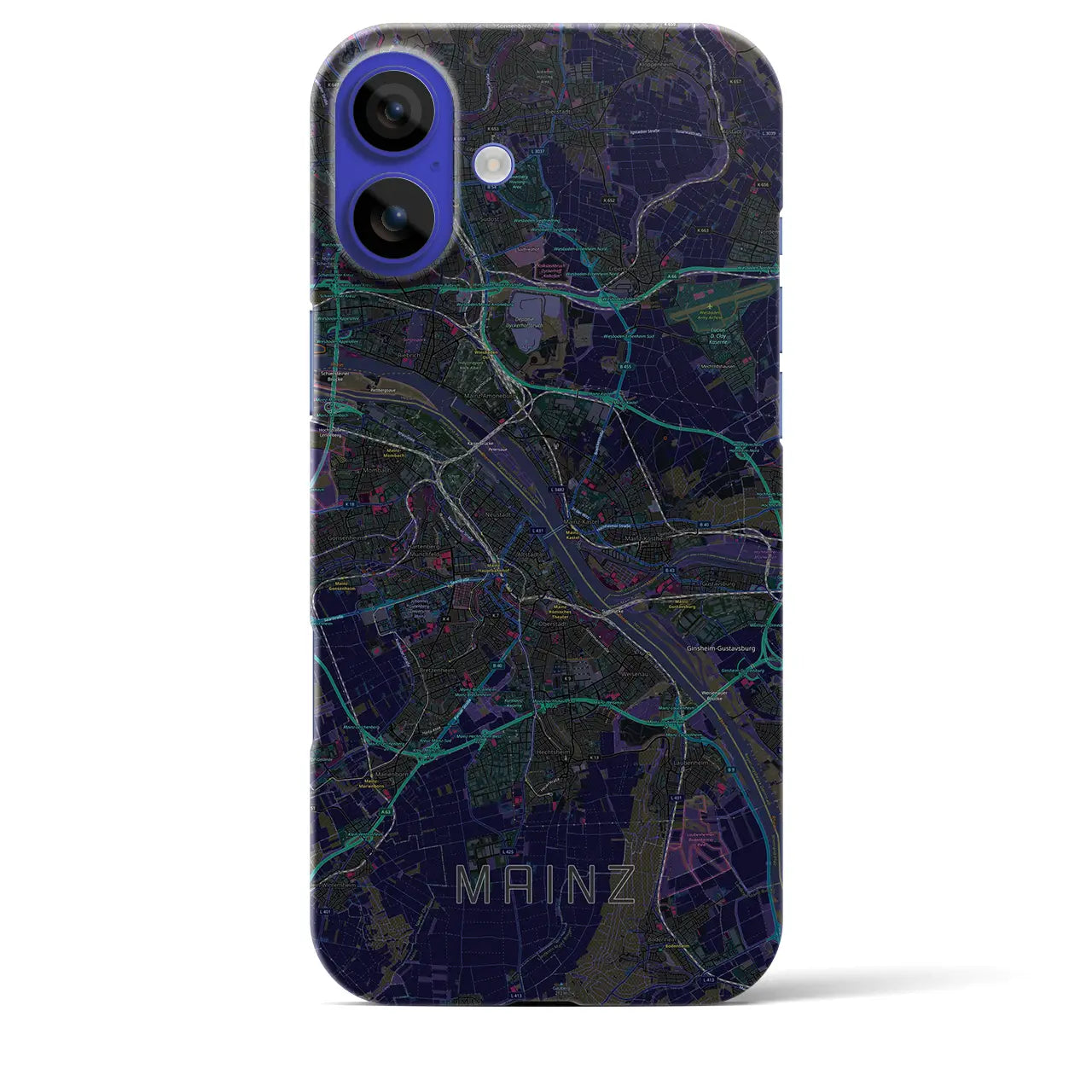 【マインツ(ドイツ)】地図柄iPhoneケース(バックカバータイプ)