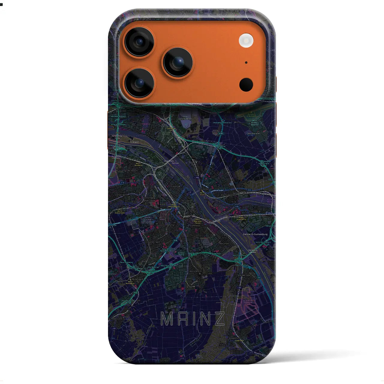 【マインツ(ドイツ)】地図柄iPhoneケース(バックカバータイプ)