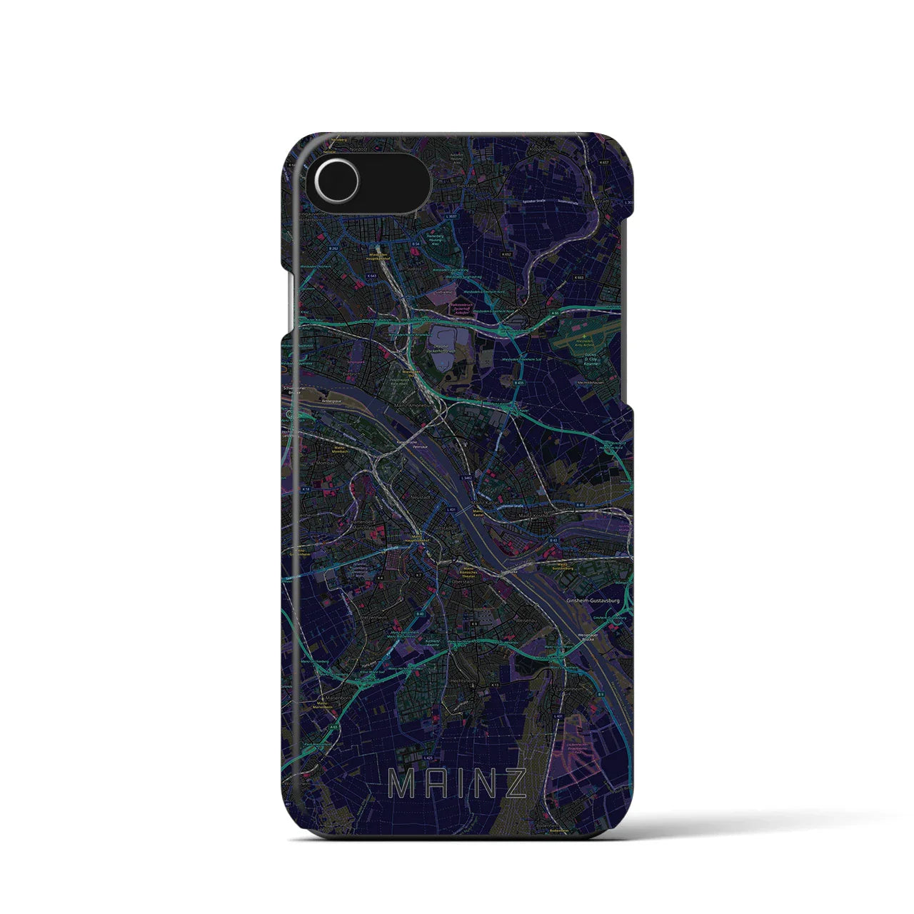 【マインツ(ドイツ)】地図柄iPhoneケース(バックカバータイプ)